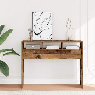 vidaXL Console Table Old Wood 105x30x80 cm Engineered Wood Vidaxl
