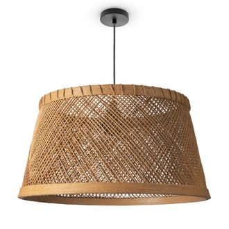 Paco Home Paco Home - L&aacute;mpara Techo Bamb&uacute; Suspensi&oacute;n Bohemia Sal&oacute;n Cesta Colgante Vintage E27 Beige (&oslash;42 Cm), L&aacute;mpara Colgante - Tipo 3