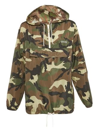 Celine Hoodie met camouflageprint - Groen