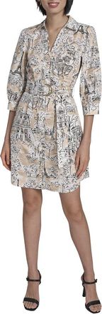 Karl Lagerfeld Karl Lagerfeld Printed Sateen Dress
