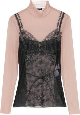 Balenciaga Womens Trompe LOeil Lingerie Top, Size Medium