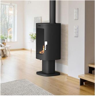 Supra Estufa De Le&ntilde;a De Hierro Fundido Negro De 11,5 Kw. - Fr9016190b