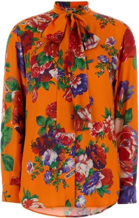 Moschino Orange Regular Floral Shirt