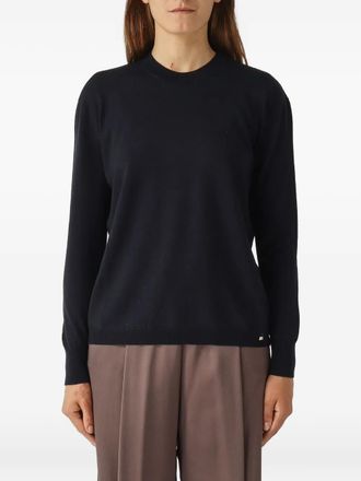 Herno crew-neck virgin-wool sweater - Blue