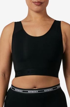 TomboyX Compression Plus Crop Top in Black at Nordstrom, Size X-Small