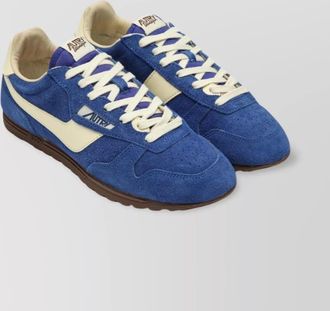Autry suede finish rubber sole contrast panel sneaker