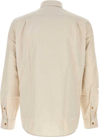 Vivienne Westwood Mens Sand Cotton Shirt Aw26birch Exterior: Camicie