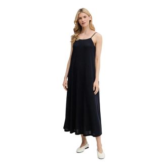 Marc O'Polo Kleedjes, Dames, Blauw, S, Polyester, Pliss&eacute;e Slip Midi Jurk