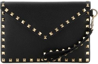 Valentino Garavani Black Rockstud Clutch