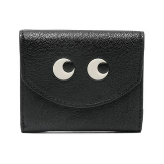 Anya Hindmarch Wallets & Cardholders, female, Black, Size: ONE SIZE Eyes Mini Trifold Wallet