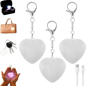 Generic Love Wallet Tote Bag Touch Sensing Light, Purse Light Handbag Light with Sensor Heart Keychain for Inside Purse Women Girls Gift Rechargeable LED (All