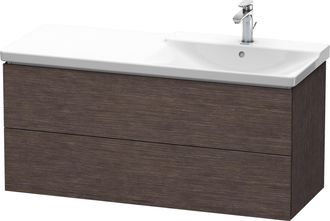 Duravit Duravit L-cube M&oacute;dulo Mural 1220mm De Ancho, Profundidad 481, 2 Cajones, Apto Para P3 Comfort Art&iacute;culo 233412, Lavabo A La Derecha, Color: Roble Oscur