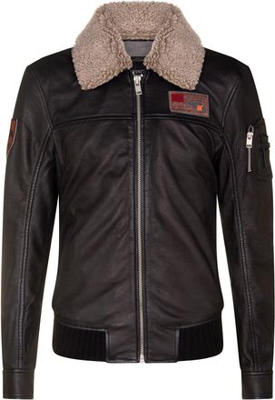 Infinity Leather Mens US Leather Bomber Jacket-Arizona