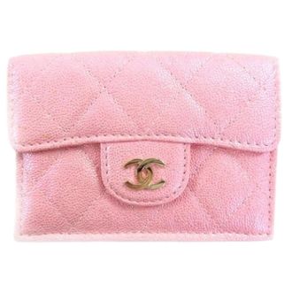Chanel Pre-owned Wallets, female, Pink, Size: ONE SIZE Pre-owned Vintage Tri-fold Wallet
