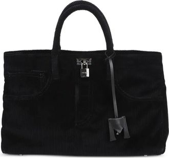 Medea Nina ribfluwelen shopper - Zwart
