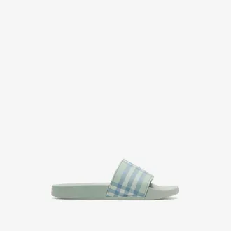 Burberry Check Slides, Size: 36