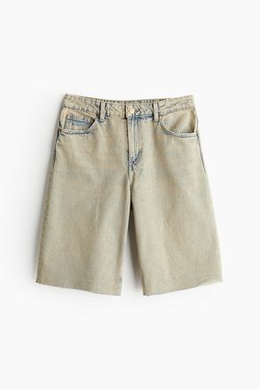 H&M Bermuda Regular Jeansshorts - Hellbeige
