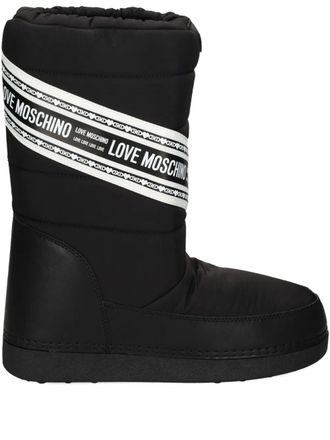 Love Moschino logo-print snow boots - Black