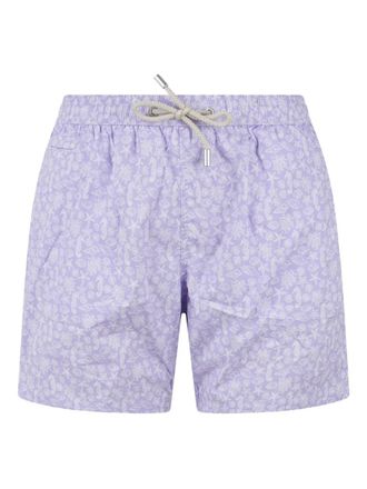 MC2 Saint Barth floral-print swim shorts - men - Polyester - L - Purple