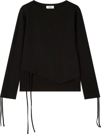STUDIO TOMBOY strap-detail layered T-shirt - Black