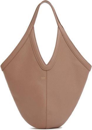 Mansur Gavriel Soft M leather tote bag - women - Calf Suede/Calf Leather - One Size - Brown