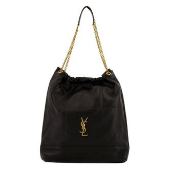 Saint Laurent Elegant Black Leather Shoulder Bag - female - Saint Laurent - Shoulder Bags - Black - ONE SIZE - Bags