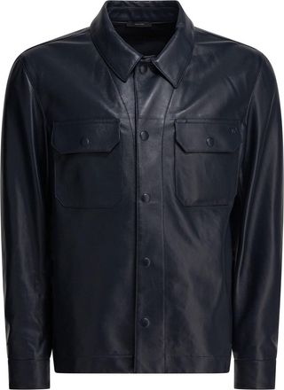 Tom Ford Leather Overshirt Jacket