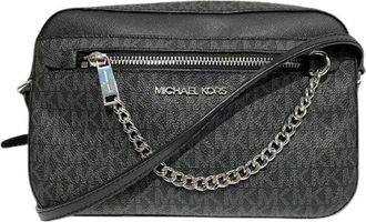 Michael Kors Pre-owned Cross Body Bags, female, Gray, Size: ONE SIZE Pre-owned Jet Set Item Canvas Shoulder Bag