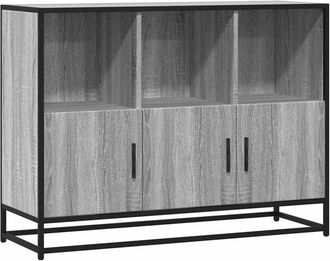 vidaXL Sideboard Grey Sonoma 100x35x76 cm Engineered Wood vidaXL