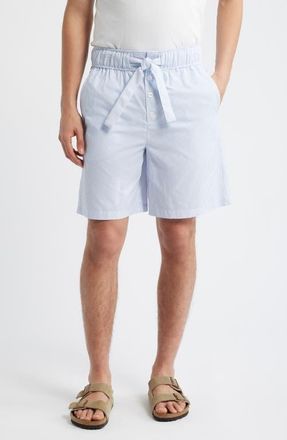 Krost Stripe Cotton Blend Drawstring Shorts in Dutch Blue at Nordstrom, Size X-Large