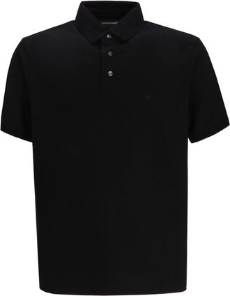 Emporio Armani Black Regular Fit Polo