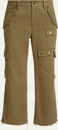 Isabel Marant Josine Kickflare Crop Cargo Pants