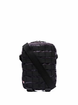 Diesel Borsa messenger con stampa camouflage - Nero