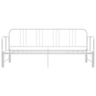 Berkfield Home Pull-out Sofa Bed Frame White Metal 90x200 cm