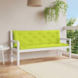 vidaXL vidaXL Cuscino per Panca Verde Intenso 150x(50+50)x7cm Tessuto Oxford