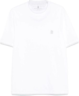 Brunello Cucinelli Embroidered-logo T-shirt