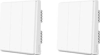 OEM Interruptor De Pared Inteligente, Compatible Con Zigbee, Control Remoto Inal&aacute;mbrico, 2x D1 Sin Neutro 3k