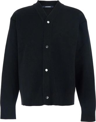 Jacquemus Doppio Cardigan - Heren - Vesten - Zwart - L - Wol - Truien & Vesten