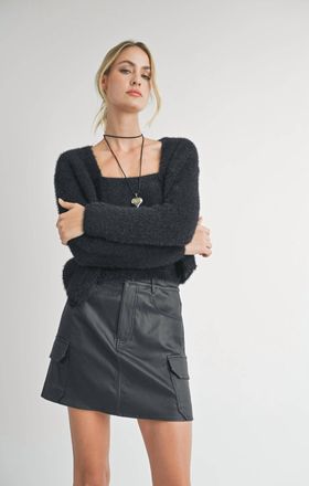 Sadie & Sage Payton Cardi Sweater Set In Black