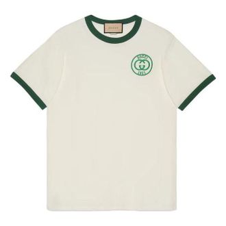 Gucci Cotton Jersey T-Shirt With Gucci Embroidery Off White 727694-XJFV8-9088