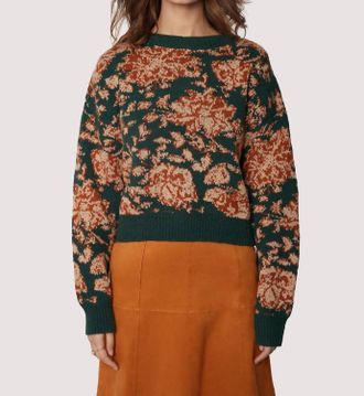 Lost + Wander Rosetta Pullover Top In Green Multi