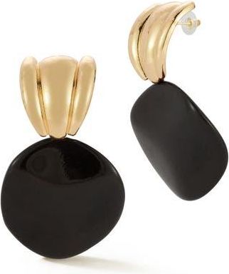 Sphera Milano Resin Statement Drop Earrings in Gold/black at Nordstrom Rack
