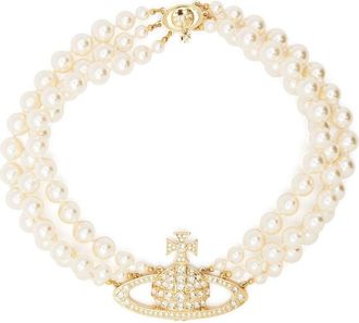 Vivienne Westwood faux-pearl choker necklace - women - Metal - OS - White