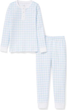 Petite Plume Fitted Check Pajamas in Blue at Nordstrom, Size 18M
