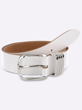 Heine Lederg&uuml;rtel HEINE, Damen, Gr. 11,5, wei&szlig;, G&uuml;rtel Lederg&uuml;rtel