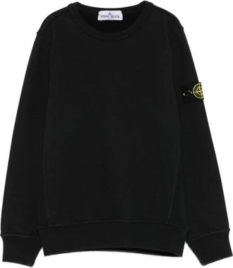 Stone Island Kids Sweatshirts, male, Black, 8 Y, Black Cotton Stylish Shirt