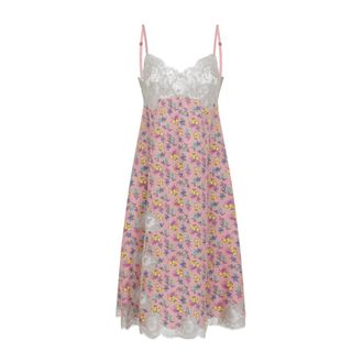 Dolce & Gabbana Small Floral-Print Slip Dress - female - Dolce & Gabbana - Midi Dresses - Multicolor - M - Dresses