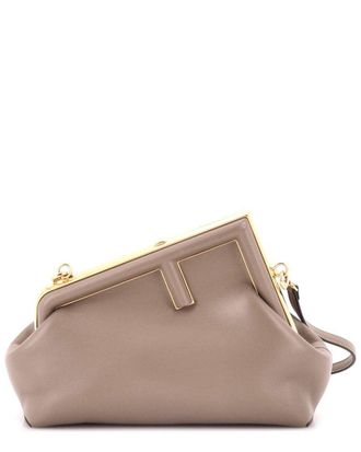 Fendi Fendi Grey Leather First Bag Small (Authentic Pre-Loved)