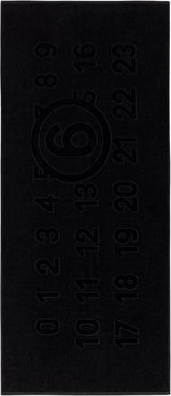 Maison Margiela Strandtowel Katoen - unisex - Handdoeken - Zwart - ONE Size - Katoen - Home
