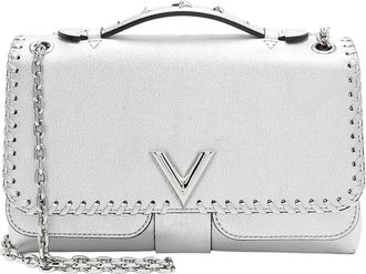 Louis Vuitton Silver Metallic Leather Braided Very Chain Bag (Authentic Pre-Loved)